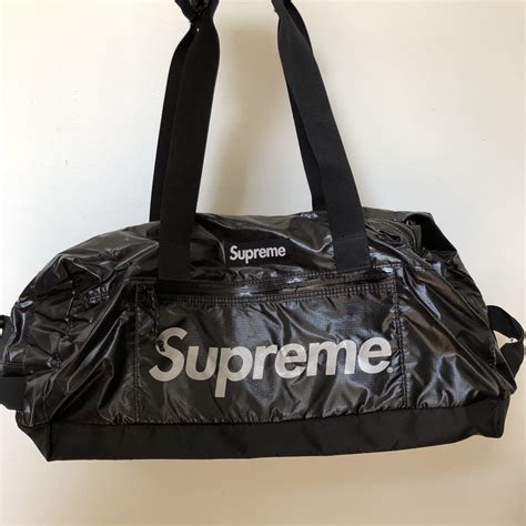 fake black supreme bag|supreme black duffle bag.